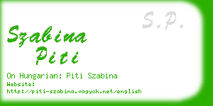 szabina piti business card